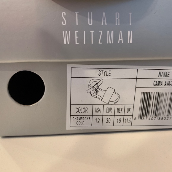 Stuart Weitzman - Never Worn Toddler Gold Sandals - Picture 4 of 6